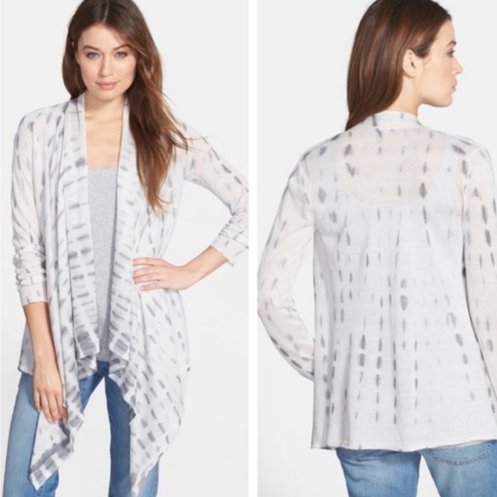 Eileen Fisher Alpaca Silk Drape Tie Die Cardigan Size L - Picture 2 of 14